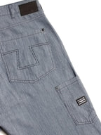 Calça Work Listrada Denim Blue