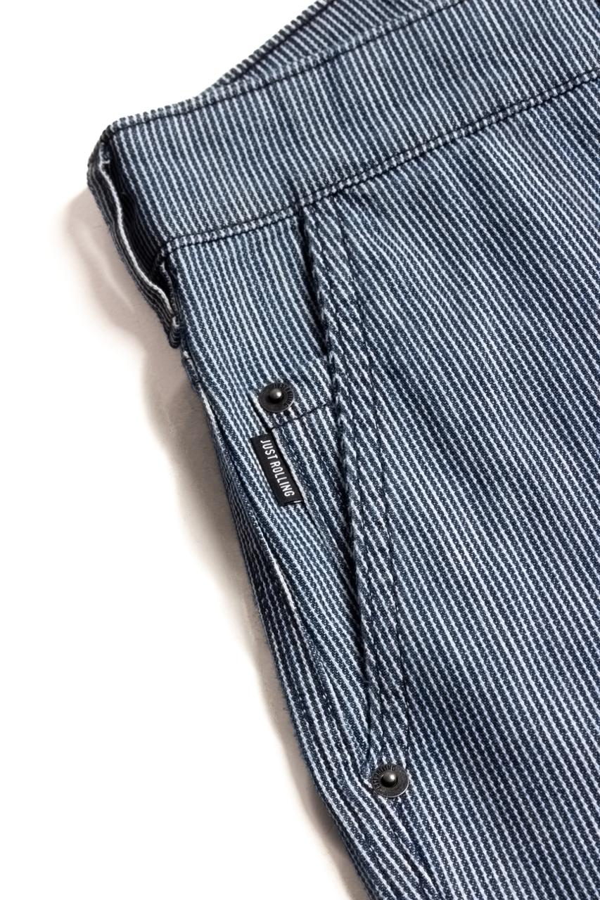 Calça Work Listrada Denim Blue