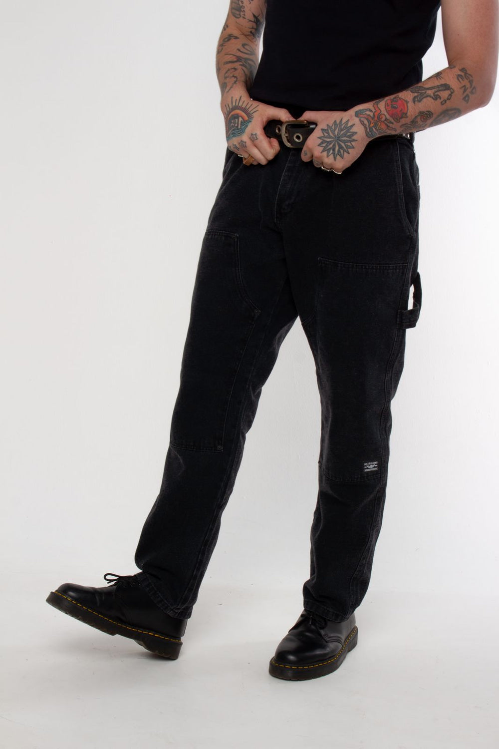 Calça Jeans Double Knee Black