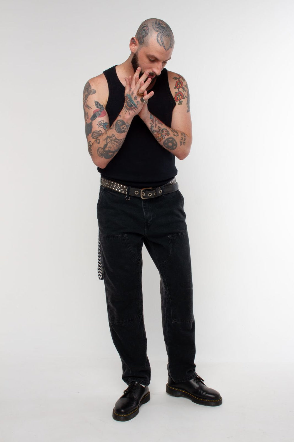 Calça Jeans Double Knee Black