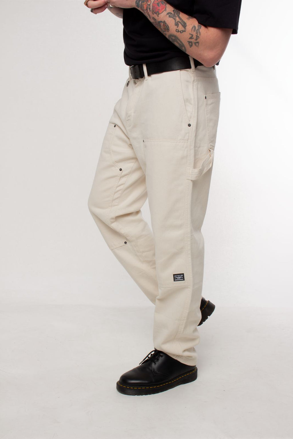 Calça Sarja Double Knee Off White