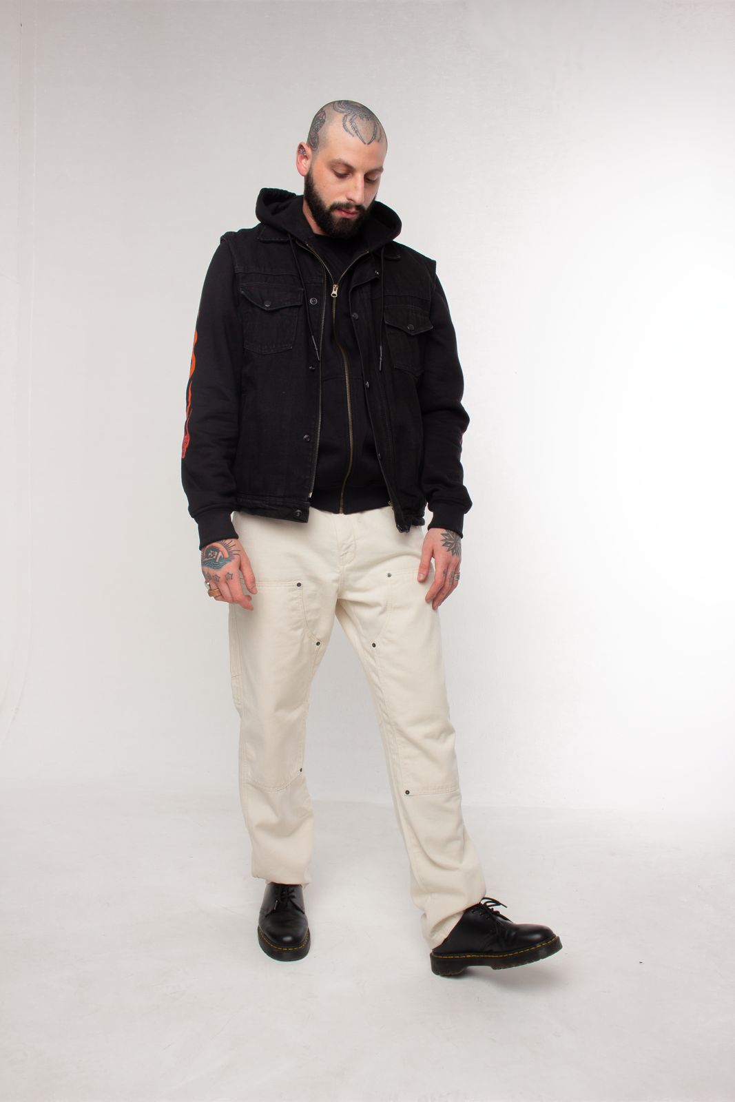 Calça Sarja Double Knee Off White