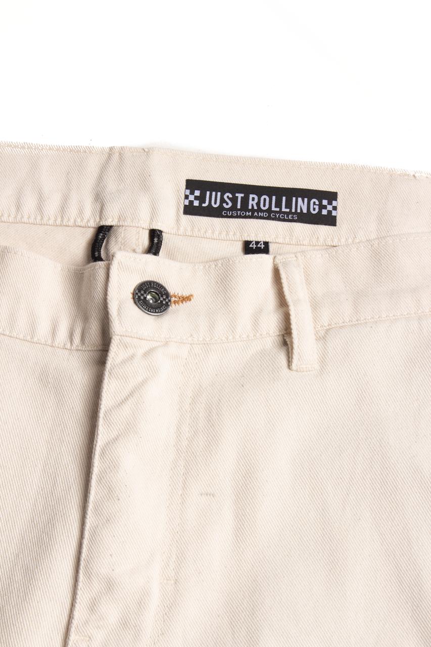 Calça Sarja Double Knee Off White