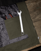 Colete Sarja Preto e Verde