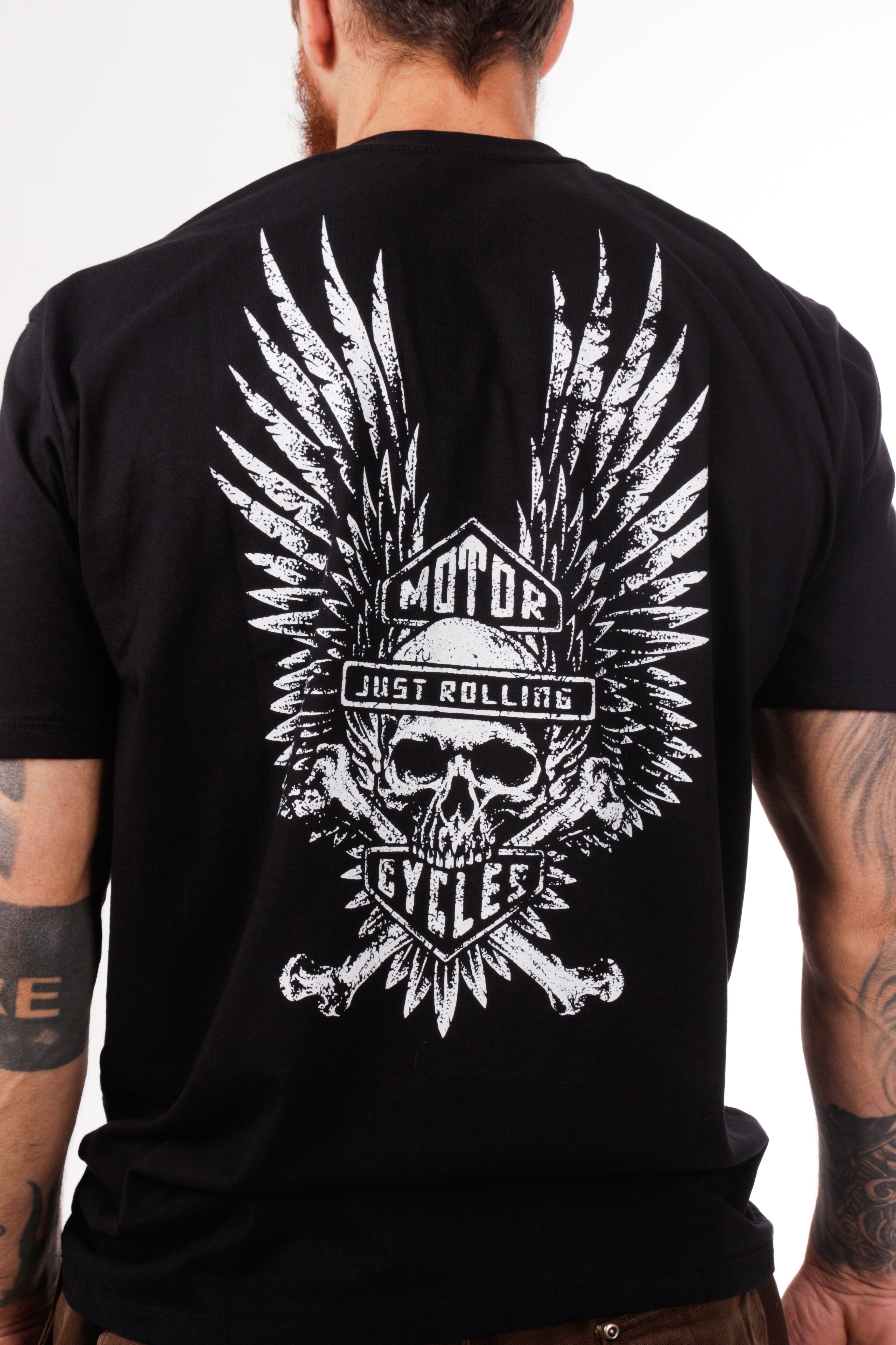 Camiseta masculina manga curta “Motorcycles” – modelagem tradicional