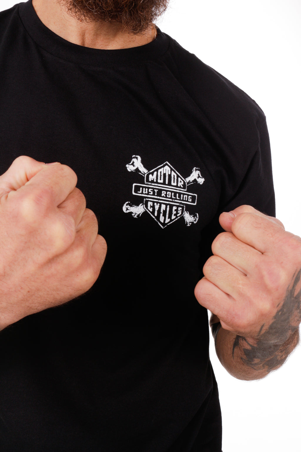 Camiseta masculina manga curta “Motorcycles” – modelagem tradicional