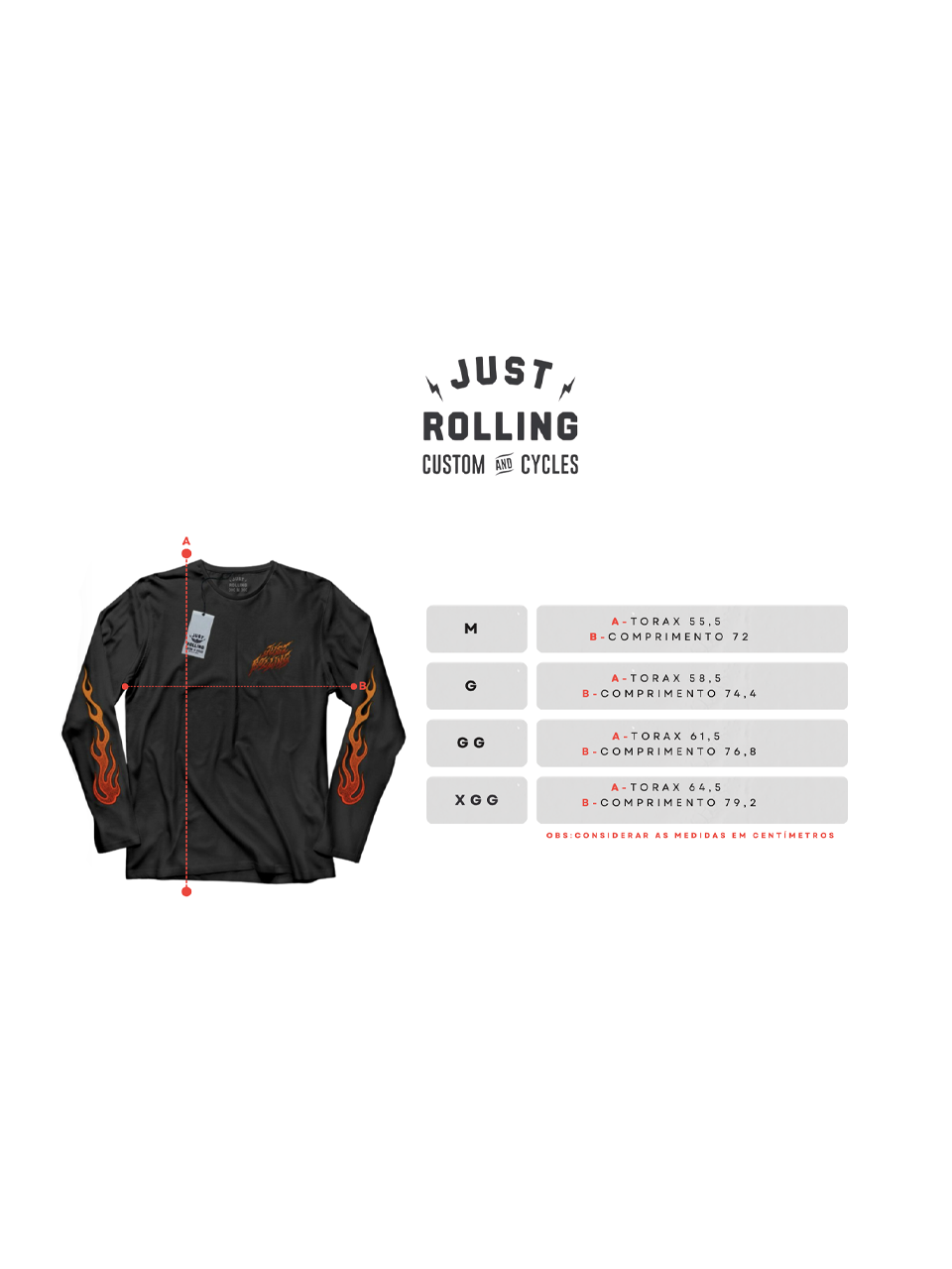 Camiseta Masculina Manga Longa "Flame"